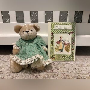 Hardback Mother Goose Book & Teddy Bear